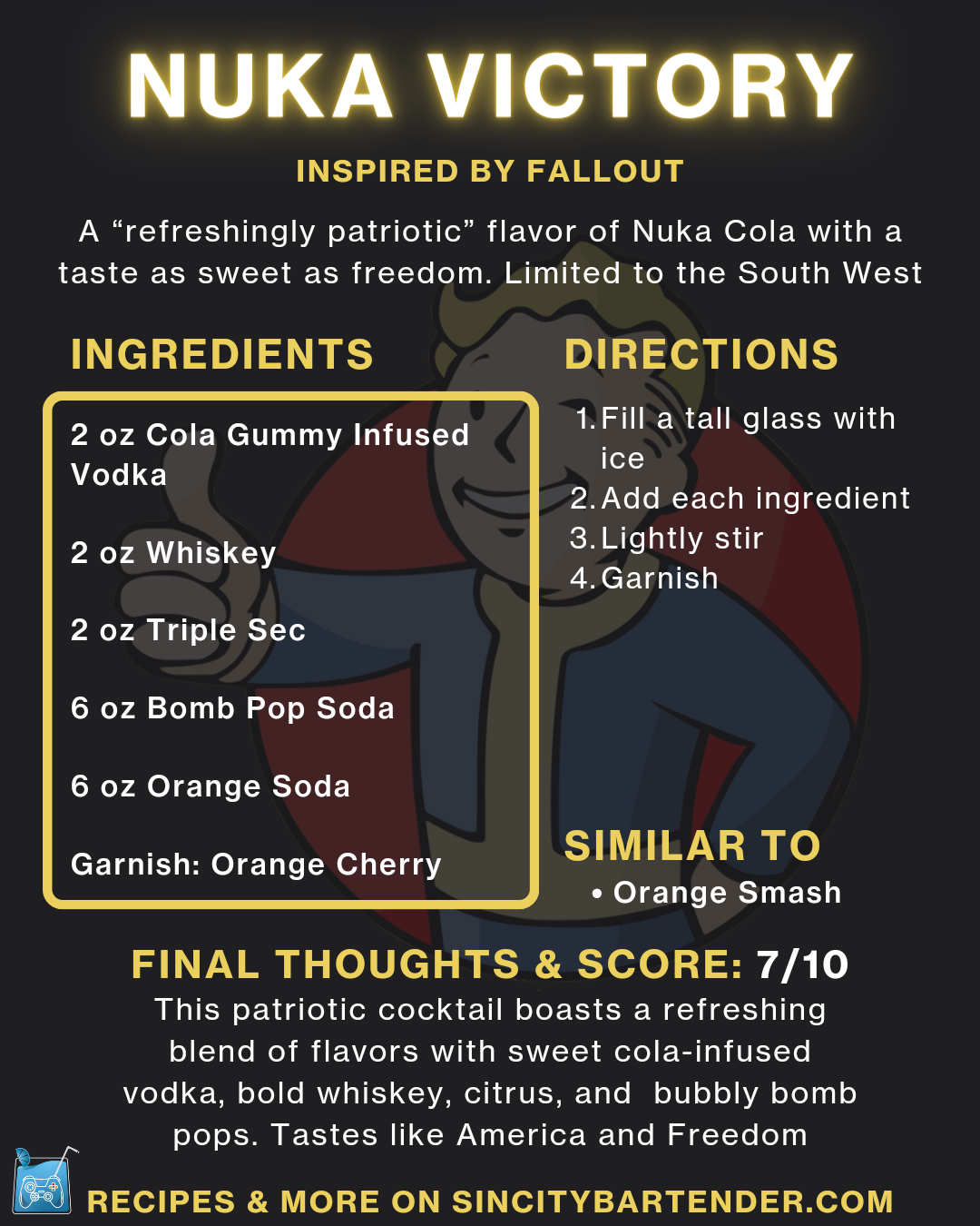 Nuka Victory — Cocktail & Mocktail inspired by Fallout